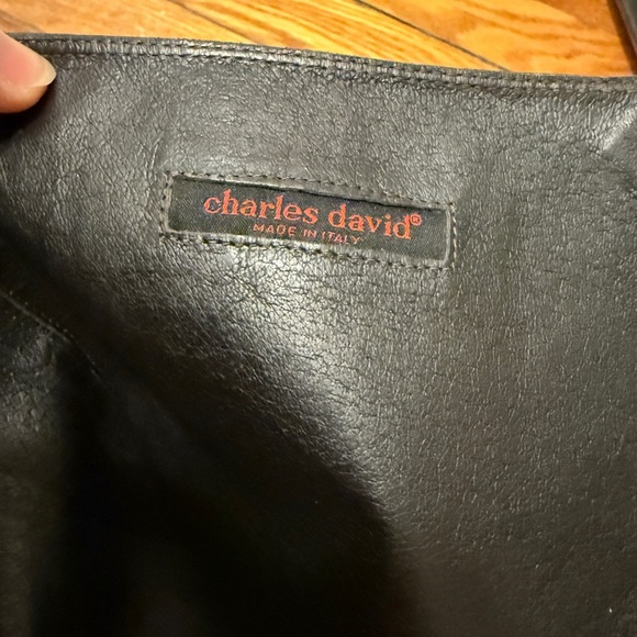 CHARLES DAVID Vintage Riding Boot. Black. Red Zip. The Rowdy. Women’s Size 9. - Picture 12 of 16